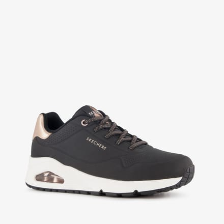 Skechers Uno-Shimmer Away dames sneakers zwart