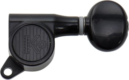 Kluson MK6LB Round Backs Oval 6L Black - Stemmechaniek voor gitaar