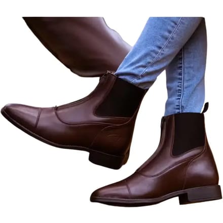 Dy'on - Short Boots front zipper brown size 41