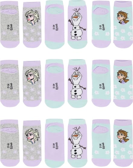 Frozen Sokken - 9 Paar - Maat 31/34 - Blauw - Paars - Kind