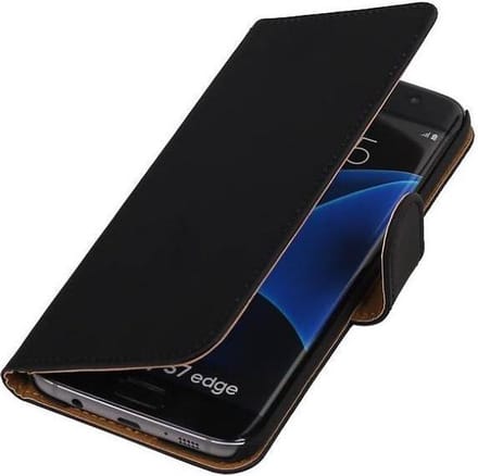Bookstyle Wallet Case Hoesjes Geschikt voor Samsung Galaxy S7 Edge Plus Zwart