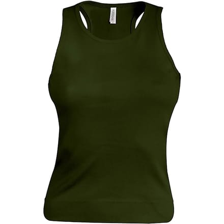 Tank Top Dames M Kariban Mouwloos Khaki 100% Katoen