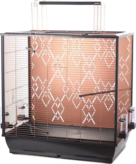 Duvo+ Vogelkooi - Alix - Koper/zwart - 78x48x81,5cm
