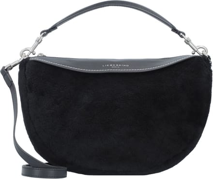 LIEBESKIND BERLIN Schoudertas Handtas Shearling Hobo Bag Black Zwart