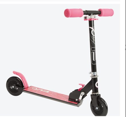 Evo Inline Step - Roze - 125 mm, Vanaf 5 jaar, Zowel inklapbaar als verstelbaar,Voor kinderen van maximaal 50 kg