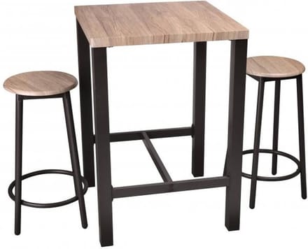 "DOCK" Barkruk met 2 krukken 60x60xH86 cm en 30x30xH62 cm
