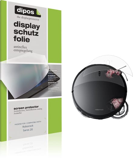 dipos – 2x Matte Beschermfolie geschikt voor Roborock Saros 20 | Krasbestendige & antireflecterende Screenprotector Ultra-Thin