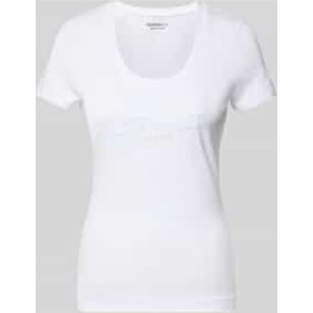 T-shirt met U-hals model 'SCRIPT'