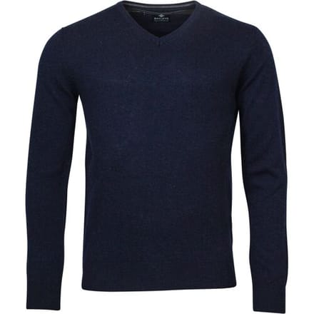 Baileys Trui V-Neck Uni Color Lambswool Navy / male