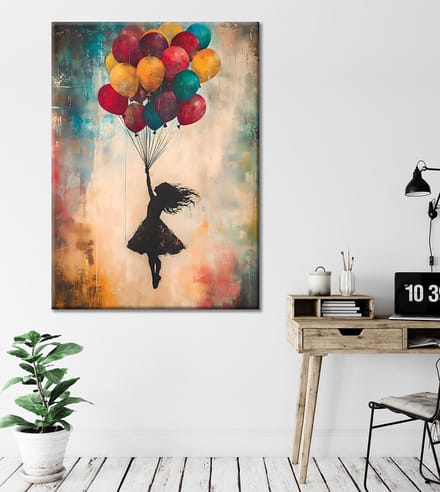 Asir - Decoratief schilderij op canvas - Veelkleurig - 50% katoen / 50% polyester - 50 x 70 cm