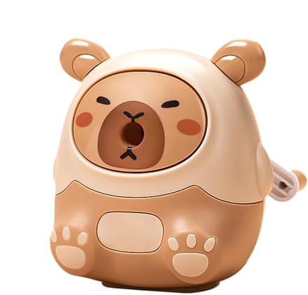 Dailygoods- Potloodslijper Kinderen - Capybara Thema - Compact - Lichtgewicht - ABS - 143G - Slijper