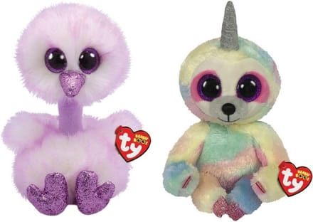 Ty - Knuffel - Beanie Buddy - Kenya Ostrich & Cooper Sloth