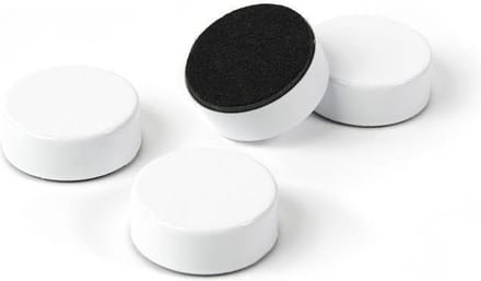 Magnet Disk - white - set 4 pcs