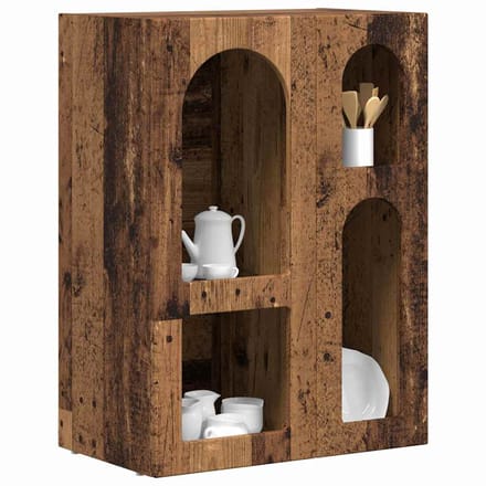 vidaXL - Dressoir - ELST - Oudhout - 59 - x - 35 - x - 80.5 - cm - Bewerkt - hout
