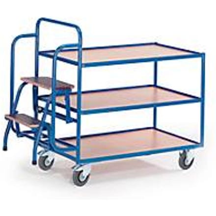 Etagewagen met treden, 3 etages