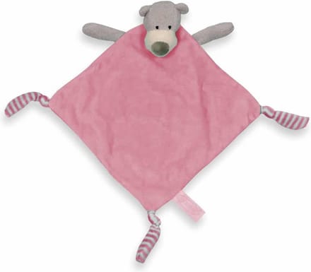 Funnies Beer Tutdoekje Roze 23 x 23 cm