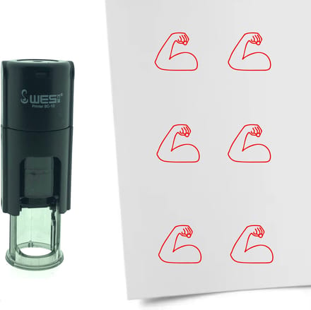 CombiCraft Stempel spierbal rollen 10mm rond - Rode inkt