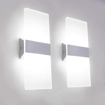 Moderne LED Wandlampen Set van 2 voor Binnen - Acryl, Warm Wit Licht