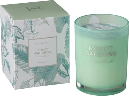 J-Line geurkaars Monet Gardens - Coconut Beach - glas - blauw – large - 70U