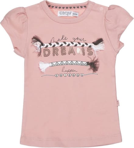 Dirkje Meisjes Shortsleeve Tshirt Dreams Old Pink - 68