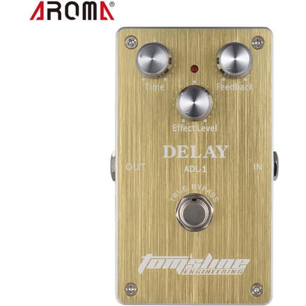 Aroma ADL-1 Delay effectpedaal voor elektrische gitaar Aluminium behuizing True Bypass beige