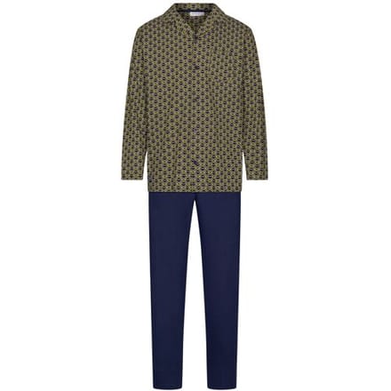Pastunette - Pyjama - Adventure - Bio Katoen - Groen/Blauw - Doorknoop - Maat M