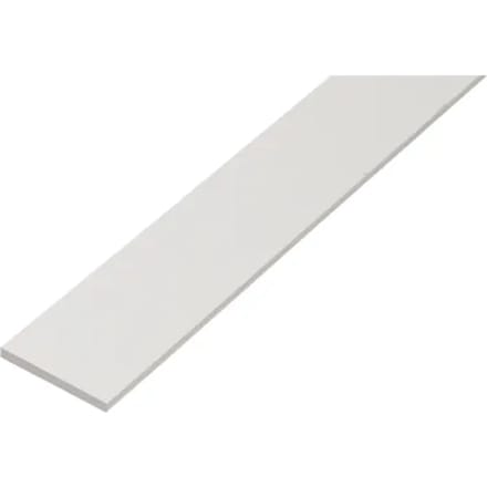 Platte stang - Kunststof profiel - Winkel inrichting - PVC-U materiaal - 1000 x 20 x 2 mm - Wit