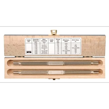 Bahco 1450D/2 Set dubbele draadvijlen, 2-delig, met schroefdraadtabel 1 stuk(s)