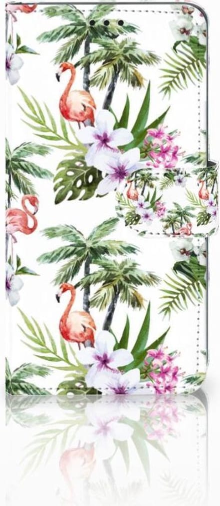 Samsung Galaxy S10 Telefoonhoesje met Pasjes Flamingo Palms