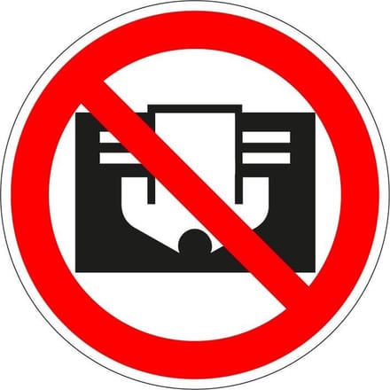 Niet afdekken bord - kunststof 300 mm
