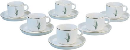 BRICARD LUNEL FLOWER ESPRESSOSET | GOUD 12-DELIG