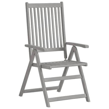vidaXL - Tuinstoelen - 2 - st - verstelbaar - met - kussens - massief - acaciahout