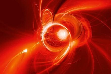 Fotobehang - Red Abstract 375x250cm - Vliesbehang
