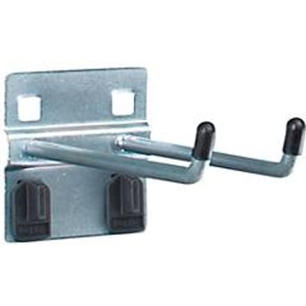 Dubbele haak met brede onderplaat, ø 6 x D 100 mm, 5 stuks