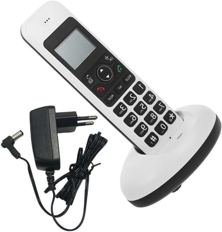 Draadloze Telefoon - Huistelefoon Systeem - Thuis Bellen - Uitbreidbaar Systeem - 16.2 cm - Wit