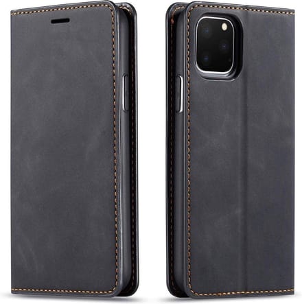 Geschikt voor Apple iPhone 12 Pro Max Bookcase | Zwart | Pasjeshouder | Portemonnee hoesje