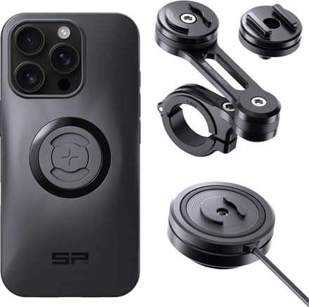 SP Connect Bundle SPC+ iPhone 16 Pro Moto Mount Pro Charging Anti Vibration