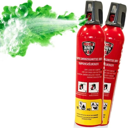 Brandblusser Spray - Blusmiddel - Brand Preventie - PFAS-vrij Schuim - 2x 750g - Wit