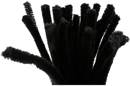 CC Chenilledraad Zwart 9mm 25 stuks