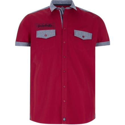 Overhemd met korte mouwen HERKKO rood