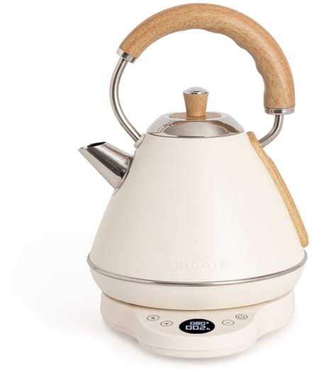 CREATE - Elektrische waterkoker 1 L met temperatuurregeling - Gebroken wit - KETTLE RETRO PRO