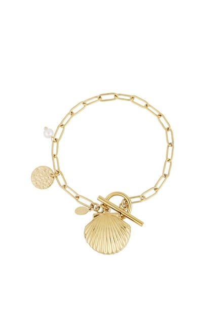 Goudlief.nl Armband met schelp bedel