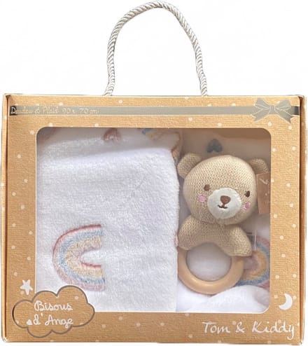 Knuffel met Dekentje - Kids - Kraam Cadeau - Regenboog
