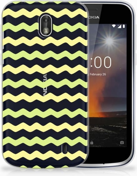 Nokia 1 TPU bumper Waves Yellow