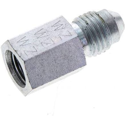 JIC Verloopnippel G1/8'' Binnendraad X UNF 7/16''-20 Buitendraad Staal 310bar [2 Stuks]