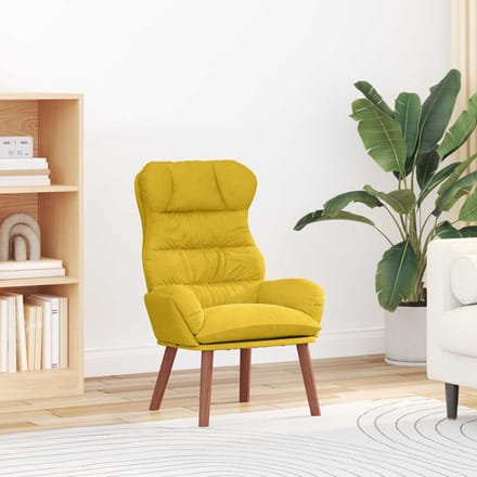 vidaXL - Fauteuil - Geel - 69 - x - 74 - x - 93 - cm - Fluweel