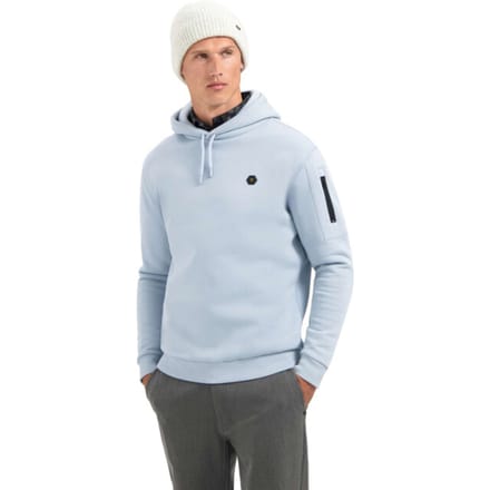 No Excess Sweater Hooded Brushed Dusty Blue Größe: S | Kaputzenpullis Outlet | Herren | Blau