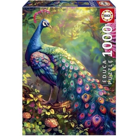 Puzzel - EDUCA - Pauwentuin - 1000 stukjes - 68x48 cm - Voor volwassenen vanaf 12 jaar