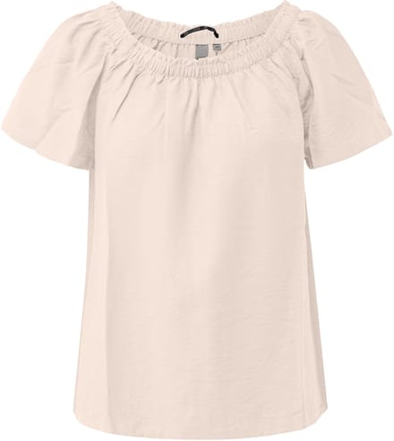 QS - female - Blouse van viscose-mix met carmenhals