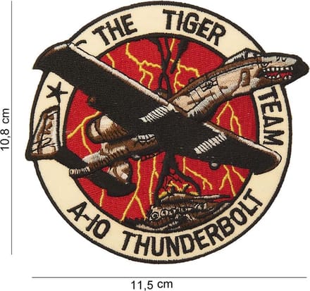 Embleem stof The tiger team A10 Thunder
